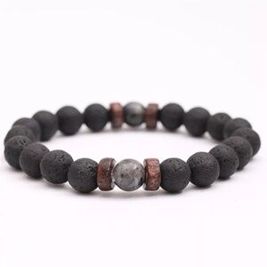 2 Piece Lava Rock  Bracelet